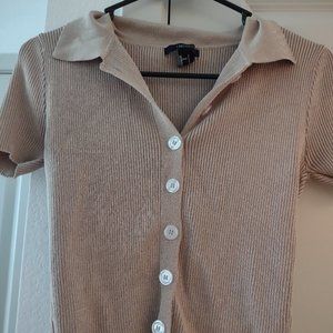 Brown button up shirt